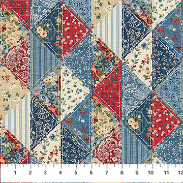 FARMHOUSE SAMPLER - Patchwork - CREAM MULTI