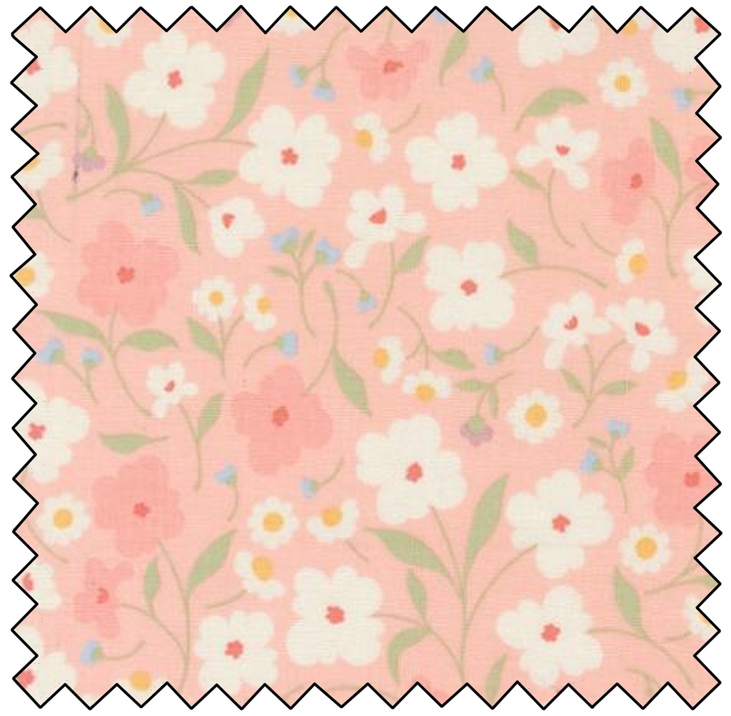 COTTAGE CHARM - Wallpaper Floral- KORAL KICKS - SALE