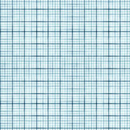 Peace and Wildflowers - Peaceful Plaid - BLUE - SALE