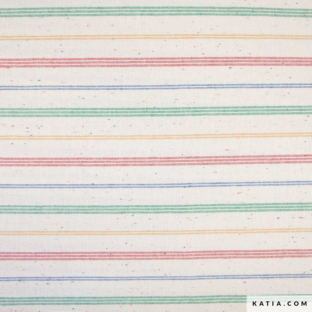 140 cm Canvas Recycled Print - Stripe - MULTIPLE TWEED SALE