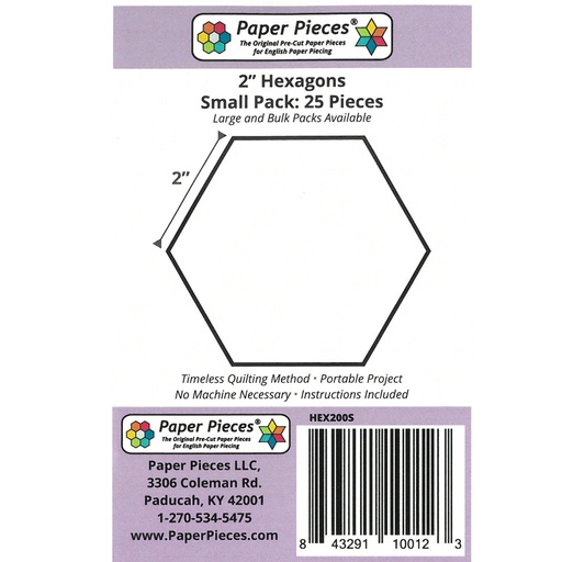 [PRPHEX200] 2" Hexagons Small Pack - 25 PIECES