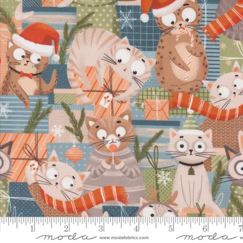 Purrfect Christmas - Snow Dots - MIDNIGHT