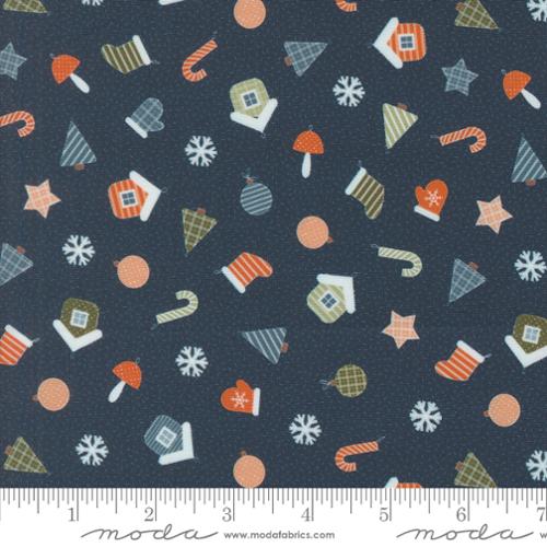 Purrfect Christmas - Snow Dots - MIDNIGHT