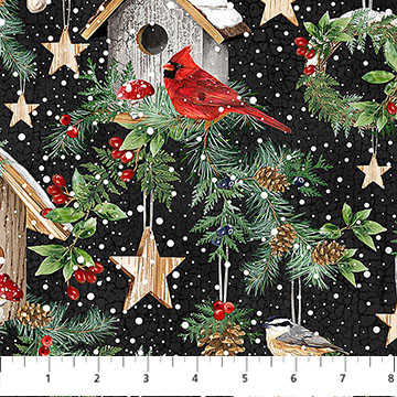 Winter Song - Birdhouse Feathers - BLACK/MULTI