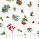 Winter Song - Pine Cone Toss - WHITE