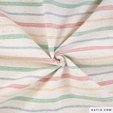 140 cm Canvas Recycled Print - MULTIPLE TWEED STRIPES