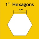 1" Hexagons Small Pack - 100 PIECES