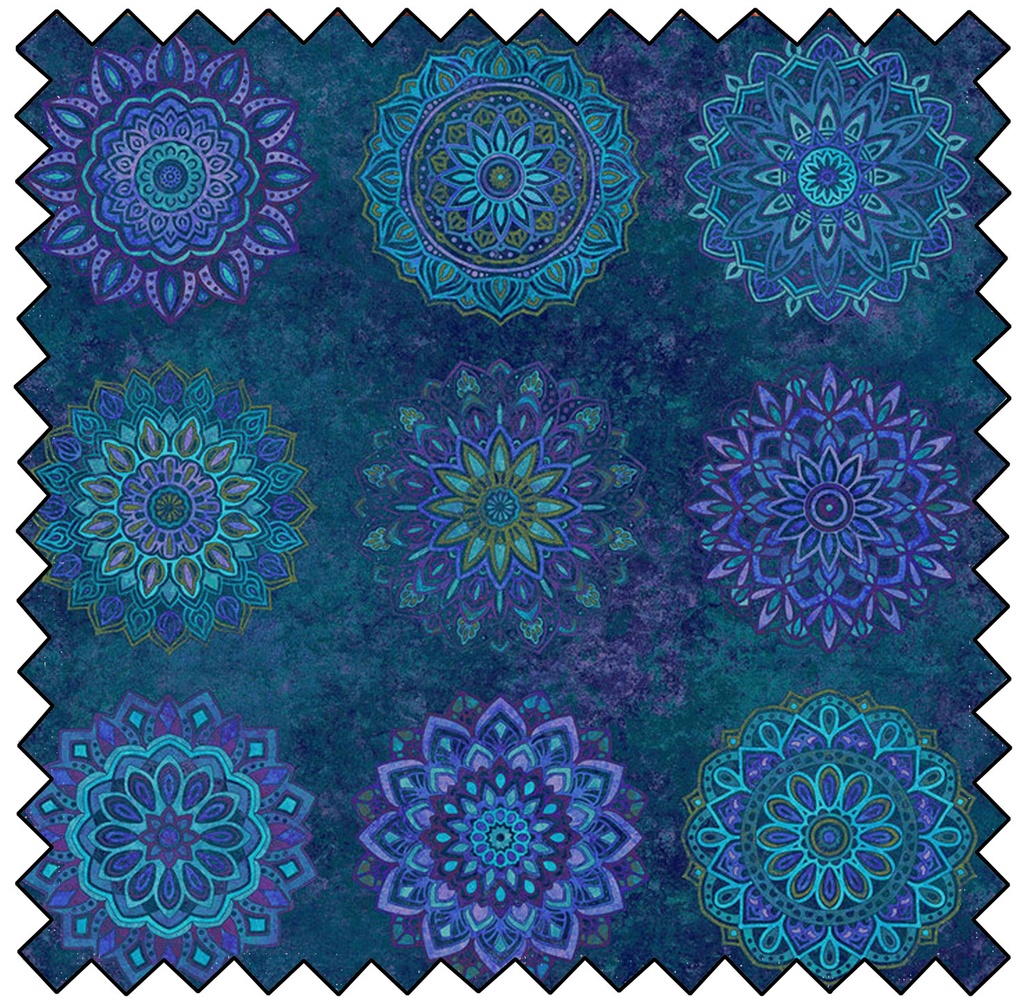 Stonehenge Marrakech Mandala Blocks - NAVY SALE