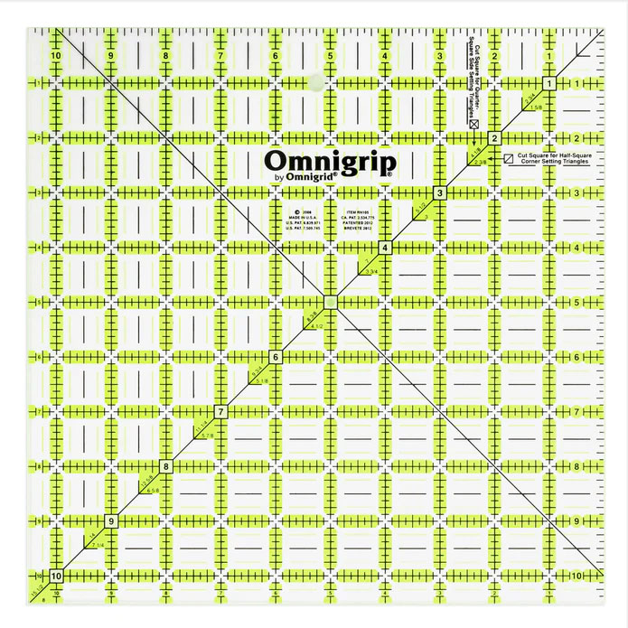 Omnigrip NEON Square Ruler - 10"