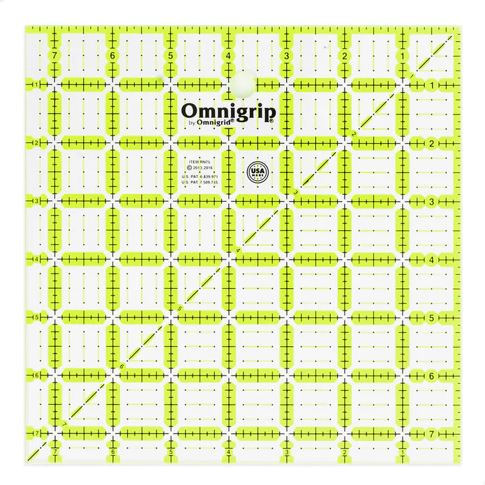Omnigrip NEON Square Ruler - 7.5"