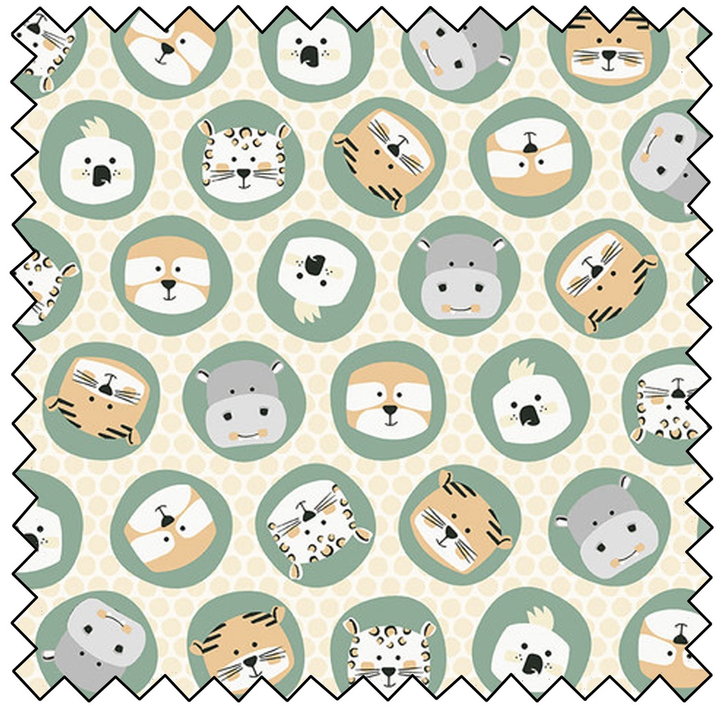 Into The Jungle - Tossed Faces - CREAM - SALE