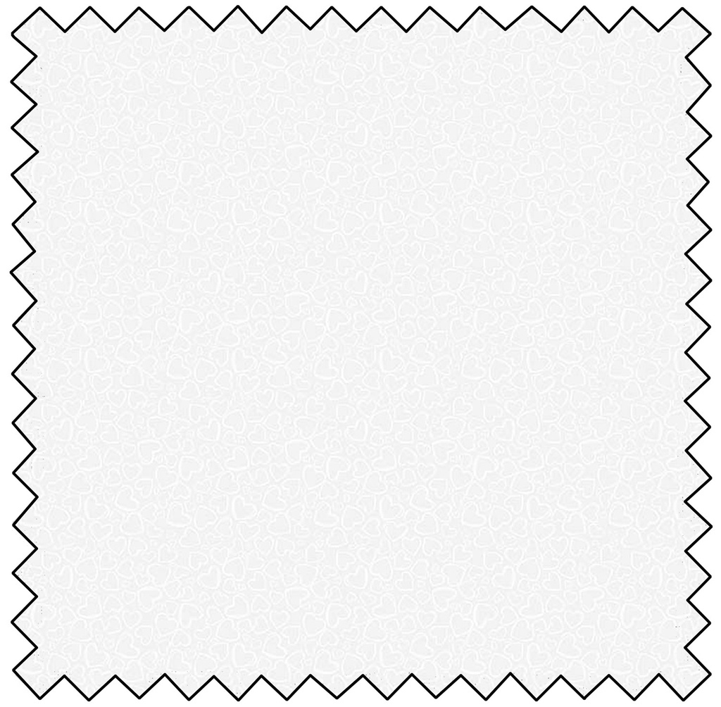 Basically Black & White - Doodle Hearts - WHITE