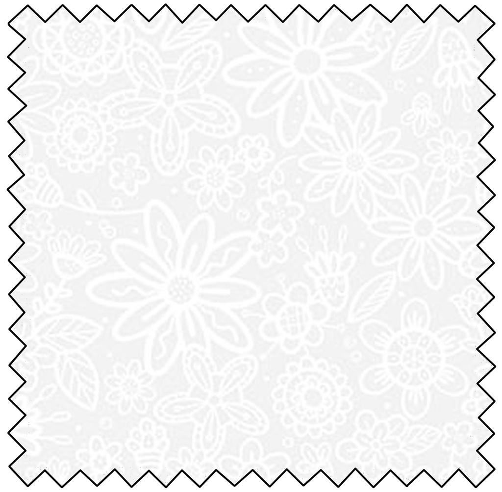 Basically Black & White - Groovey Garden - WHITE