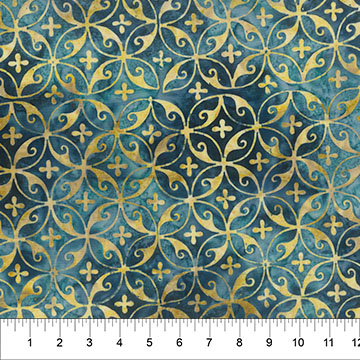 Tile Fusion Batik - Circle Swirl - Stormy Sea