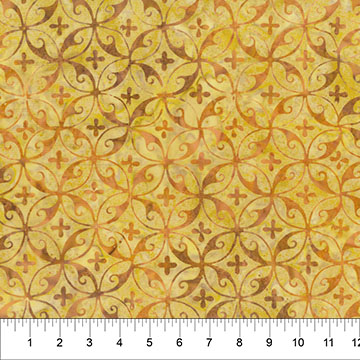 Tile Fusion Batik - Circle Swirl - Butterscotch