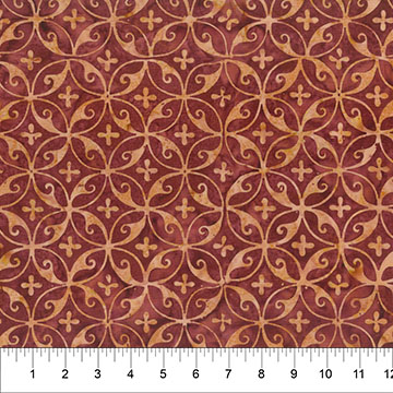 Tile Fusion Batik - Circle Swirl - Brick