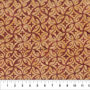Tile Fusion Batik - Circle Swirl - Ginger
