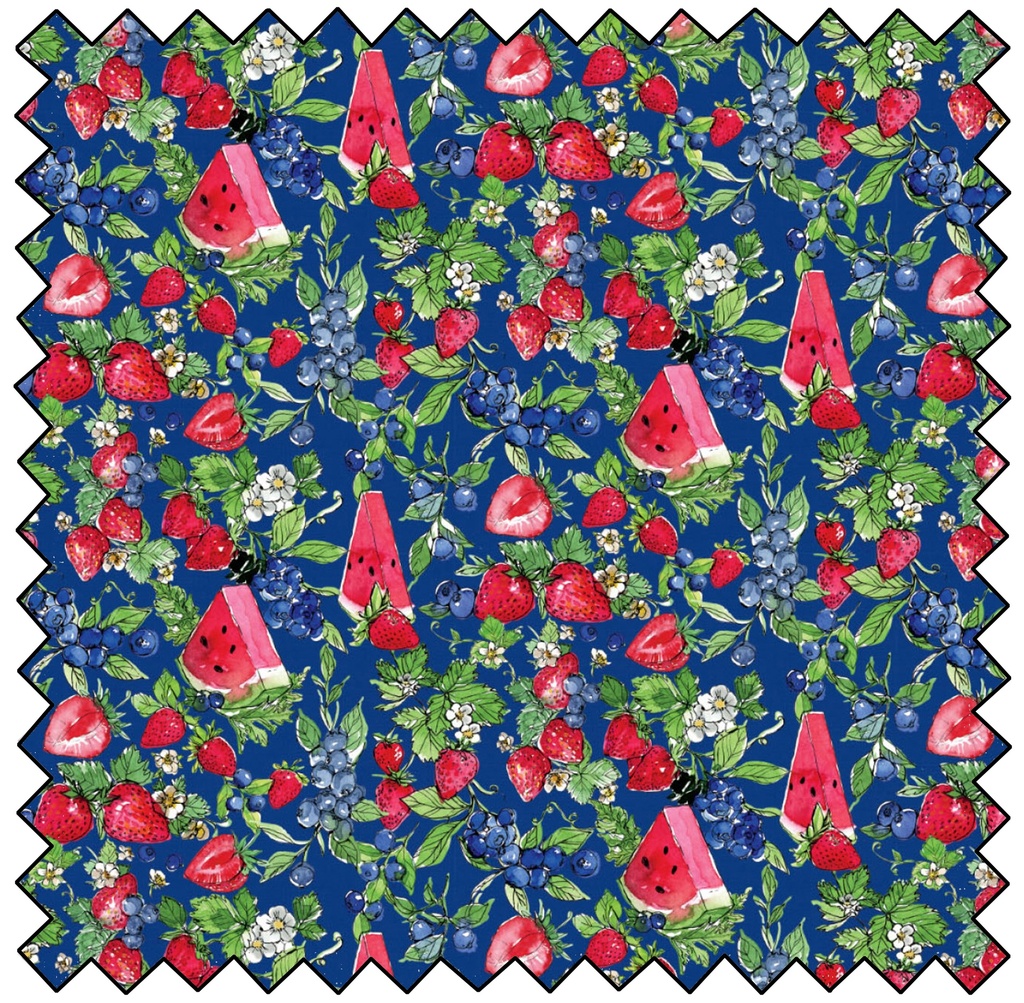 Sweet Summer - Berry Blossoms - NAVY - FINAL SALE
