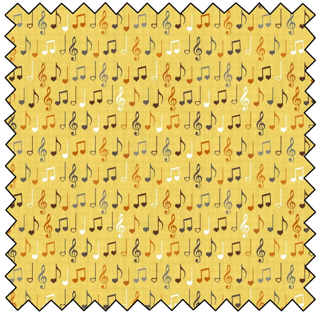 SONG BIRD - Musical Notes - YELLOW