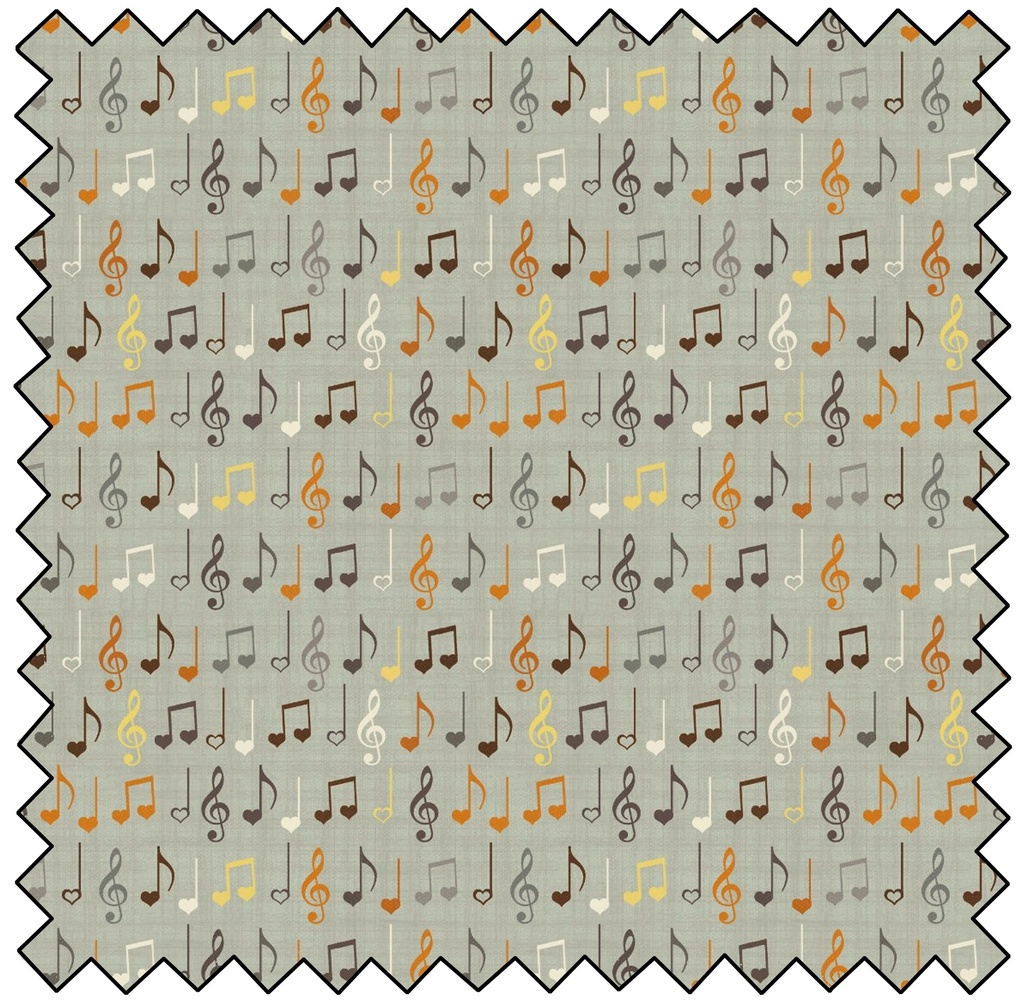 SONG BIRD - Musical Notes - TAUPE