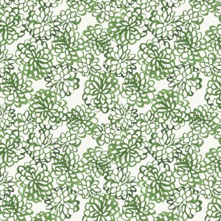 Peace and Wildflowers - Flower Ripples - GREEN