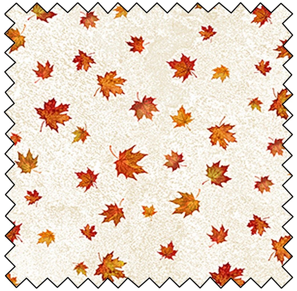 Stonehenge Oh Canada - Small Leaves - BEIGE MULTI