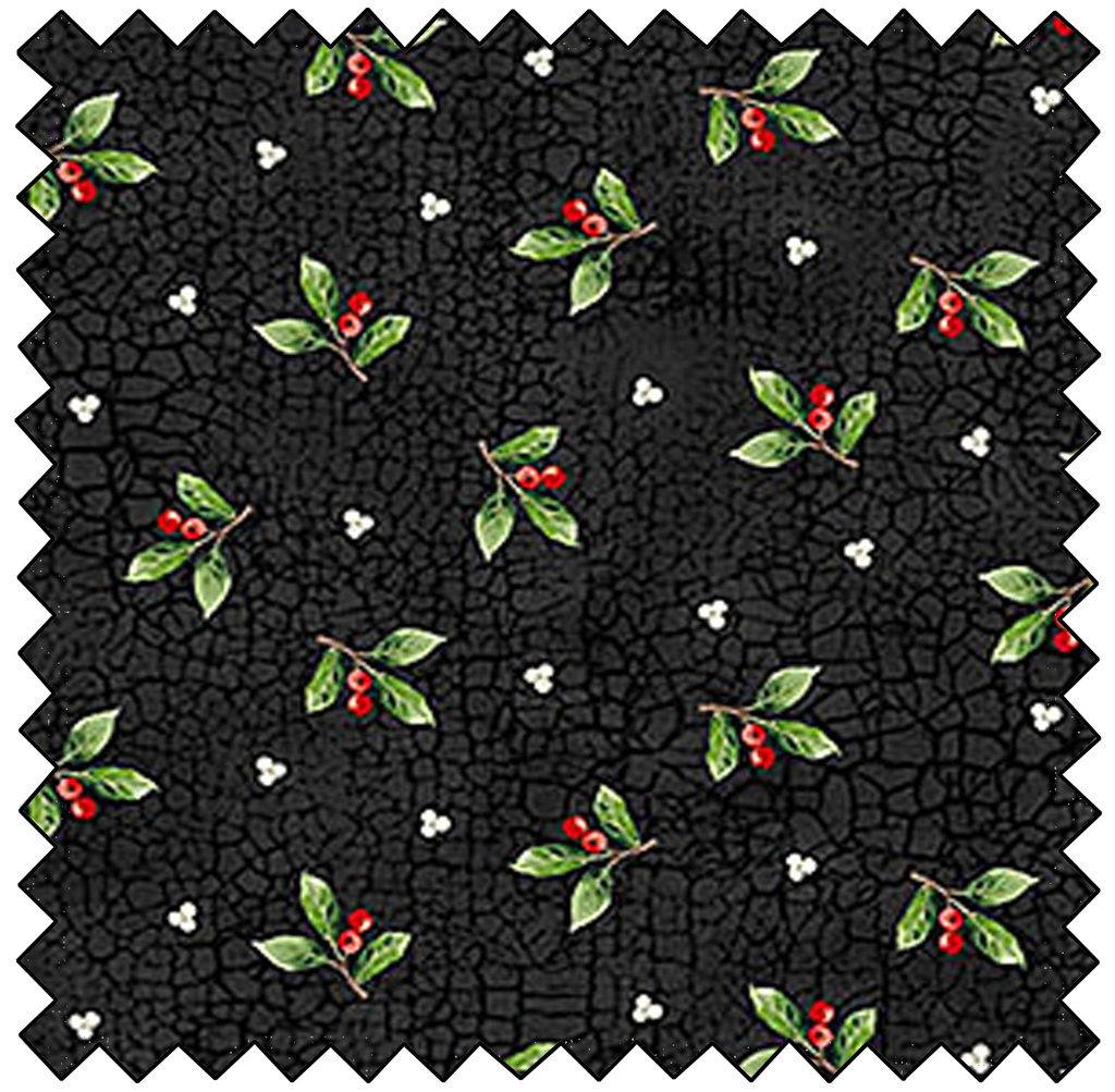 Winter Song - Leaf Toss - BLACK MULTI