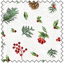Winter Song - Pine Cone Toss - WHITE
