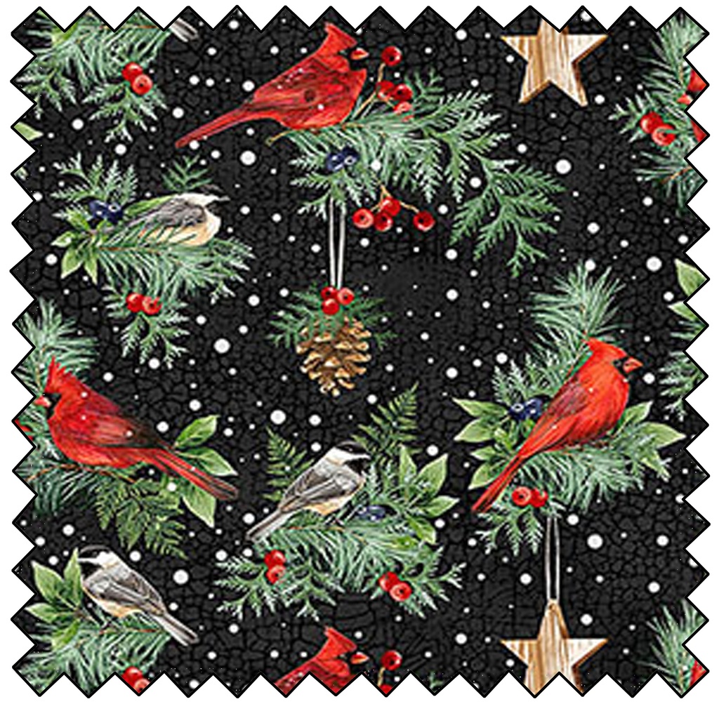 Winter Song - Birds - BLACK/MULTI