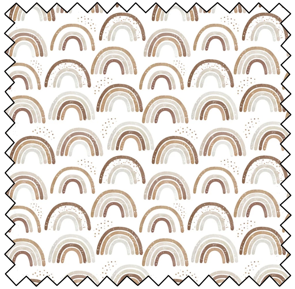 TEDDY BEAR TALES - Neutral Rainbows - WHITE