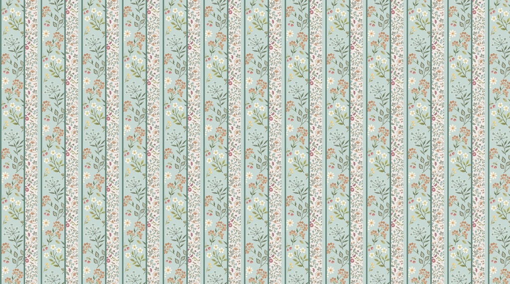 WOODLAND HEART - Small Stripe -BLUE MULTI