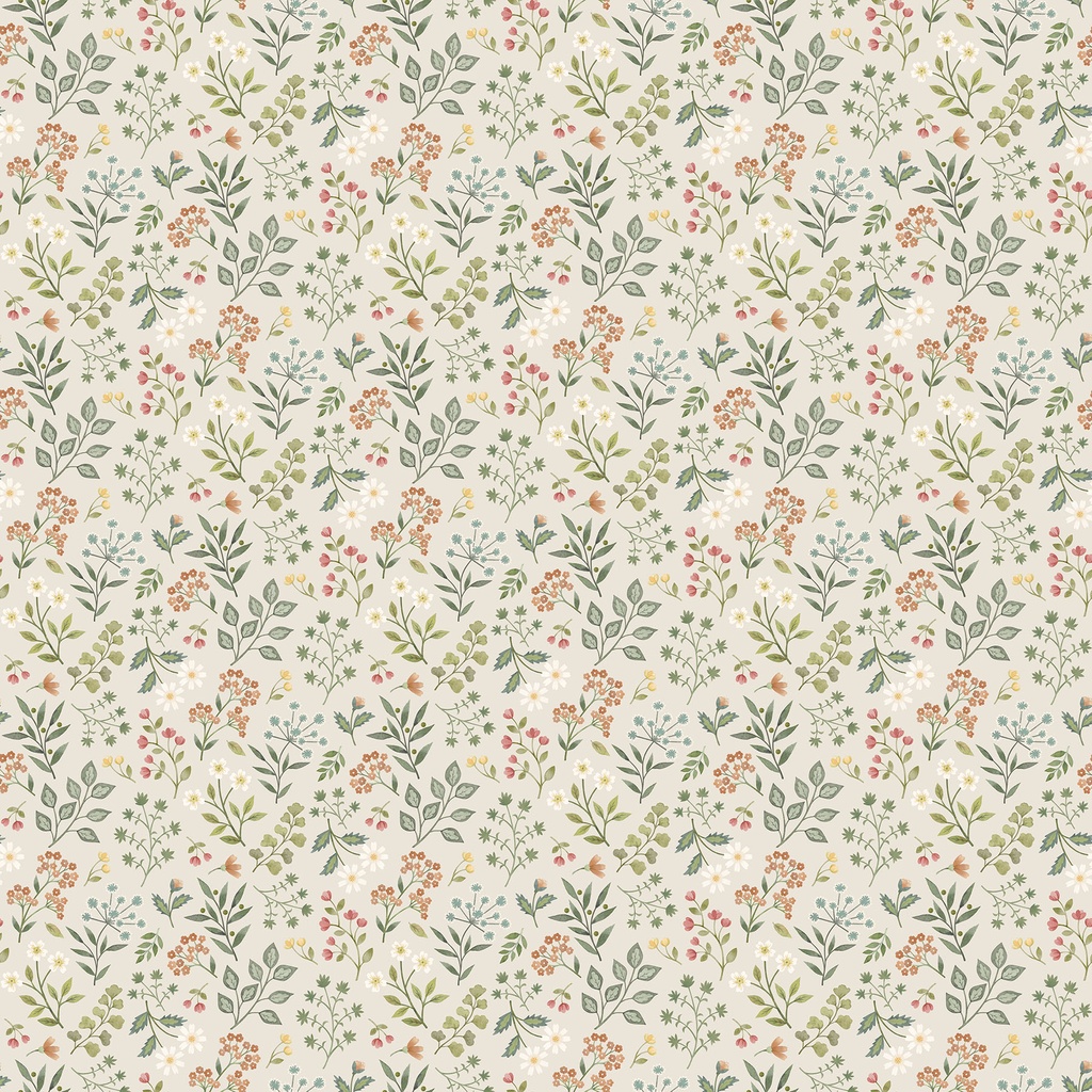 WOODLAND HEART - Floral - BEIGE MULTI