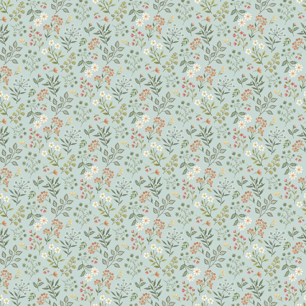 WOODLAND HEART - Floral - BLUE MULTI