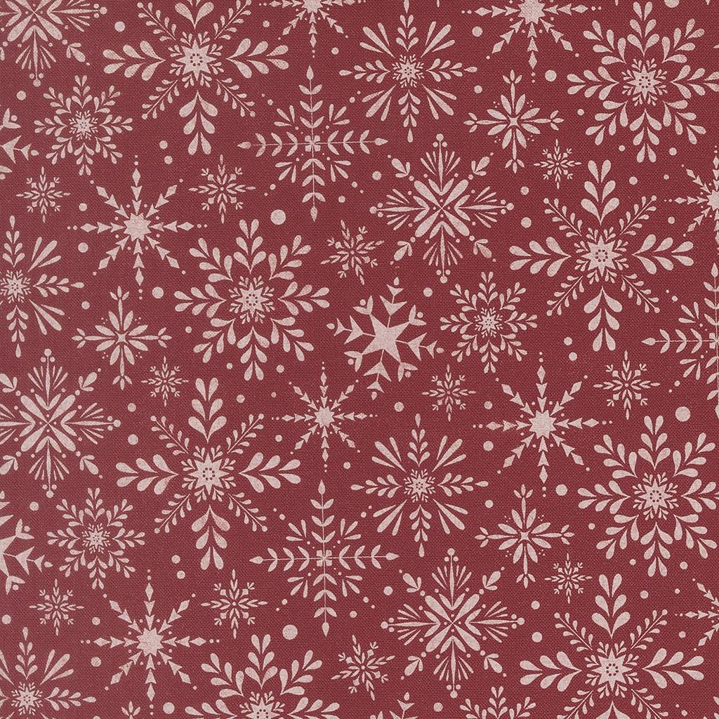 GINGERBREAD LANE - Blizzard Christmas Snowflake - CRANBERRY