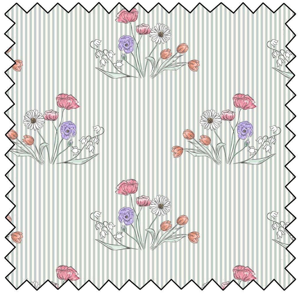 Wild Flowers - Striped Bouquet - MULTI
