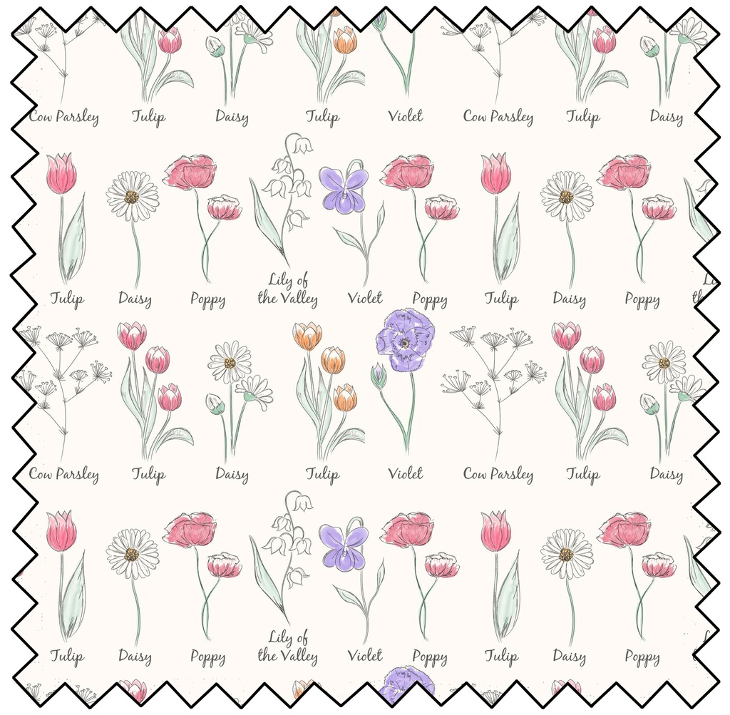 Wild Flowers - Flower Meadow - CREAM