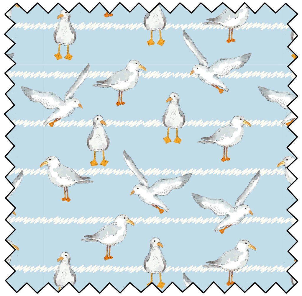 Sundaes by the Sea - Hungry Seagulls - BLUE