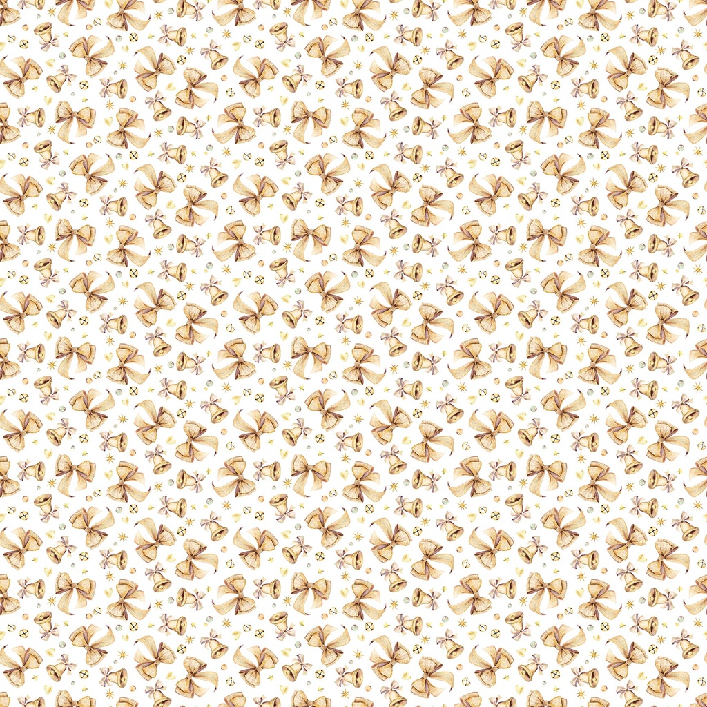 Snowbound - Bows & Bells - WHITE