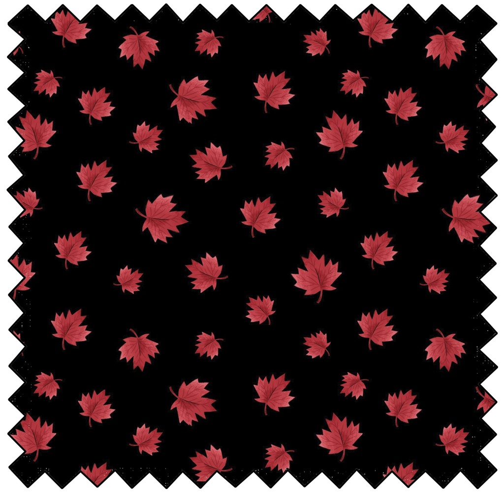 OH CANADA - Maple Leaves -BLACK