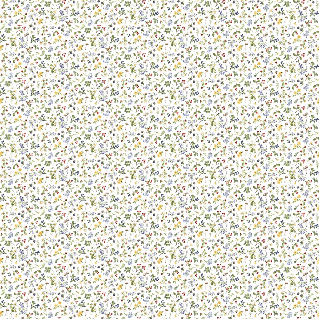 Country Mouse - Small Floral Toss - WHITE