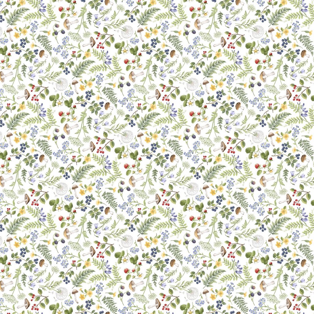 Country Mouse - Floral Fern - WHITE