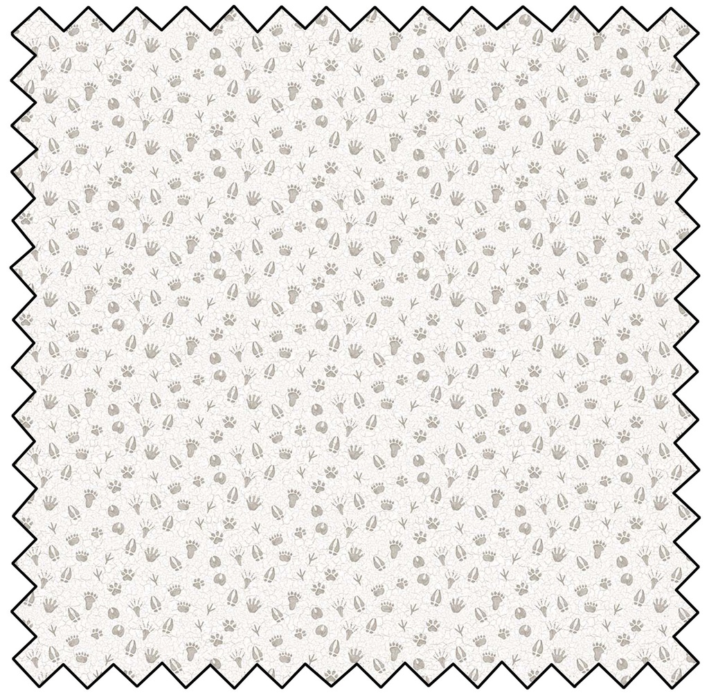 Woodland Adventures - Paw Prints - LIGHT GRAY
