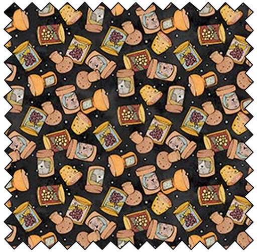 Whiskers & Wine - Corks - BLACK MULTI