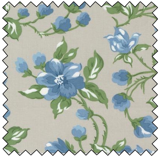 Shoreline - Cottage Large Floral - GREY