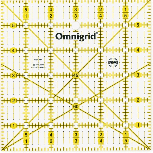 [OMR6A] Omnigrid Square Ruler - 6" with Angle