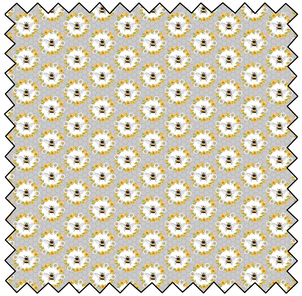 Beecroft Bee Medallion - LIGHT GRAY