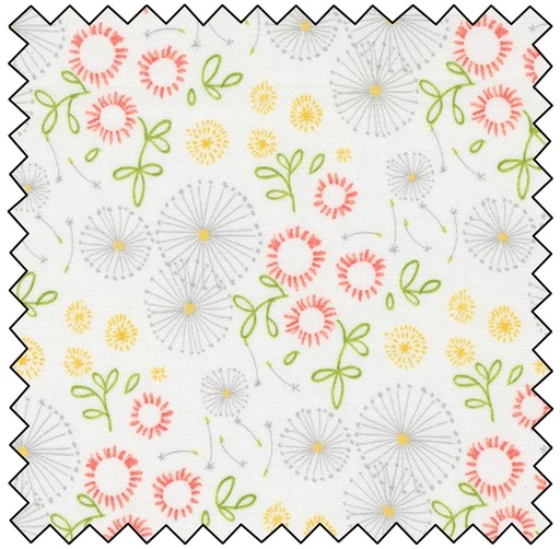 [M548752-11] Dandi Duo - Small Focal Print - CREAM FINAL SALE *