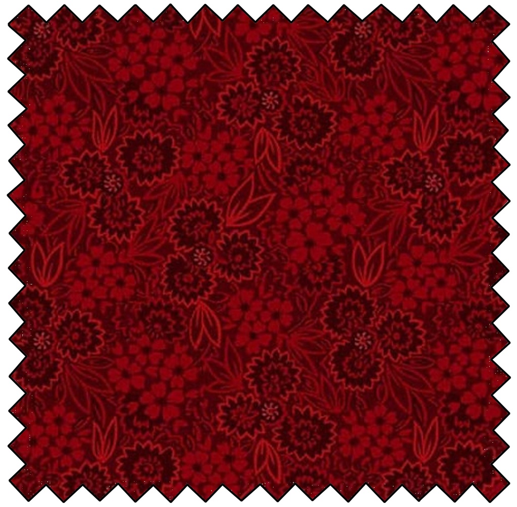 Autumn Farmhouse - Pressed Flowers - RED