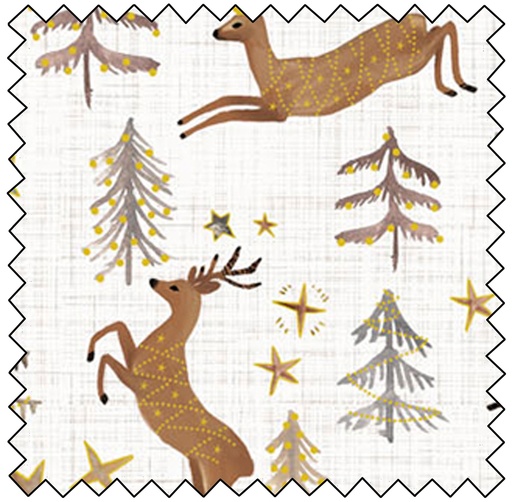 [F90840M-10] Winter Dreams - Stags - WHITE