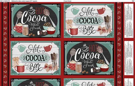 [WP27669-379] Cocoa Sweet - PLACEMAT PANEL FINAL SALE
